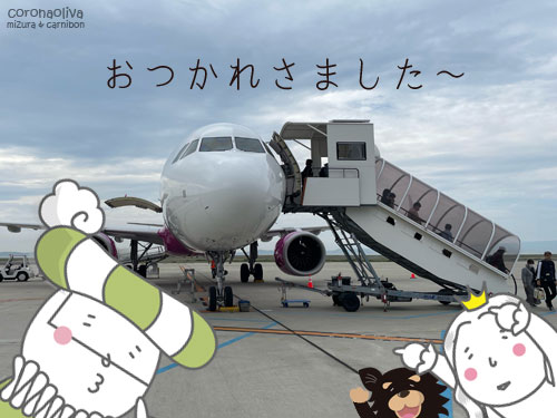 関空到着~タラップ降りたらターミナル入口はすぐそこ