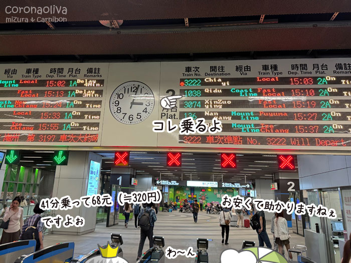太魯閣号、普悠瑪号、新自强号以外は悠遊卡OKですぜ旦那
