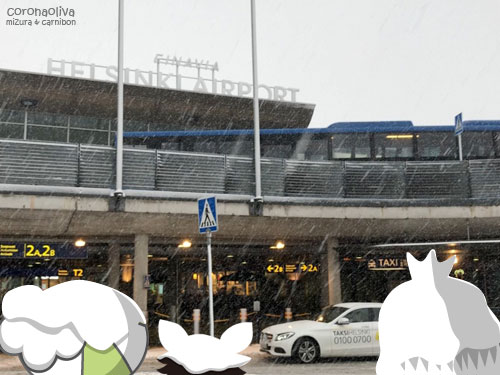 「到着ですがエラい雪ですねぇミヅーラさまぁ」「このままですと雪だるまになってしまいますぅ」