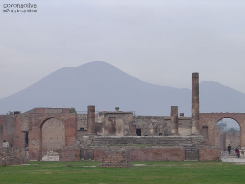 ポンペイ遺跡とヴェスーヴィオ火山 1900年前の人も同じ風景を見てたのでしょうかぁ