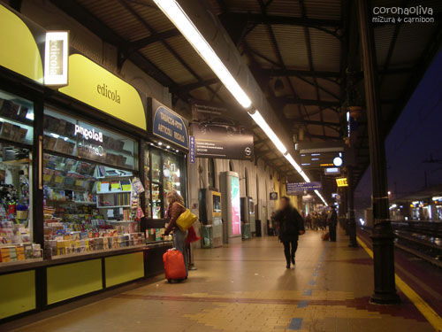 駅のホームにて。旅立ちの朝はいつも何か物悲しいですねぇ･･･
