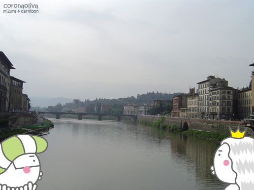 「アルノ川付近をお散歩しましょう、ミヅーラさまぁ」「なぜこうも観光名所から外れた写真ばかりなのですかカーニボン」