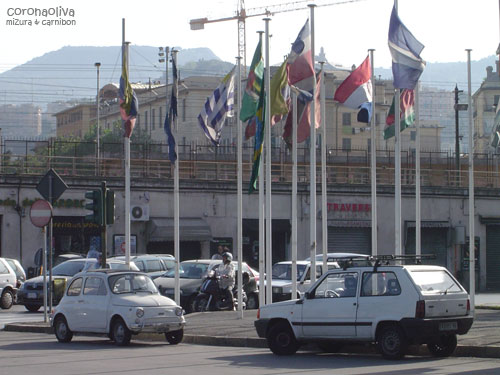 世間話をしてるようなFIAT500とPANDA発見～