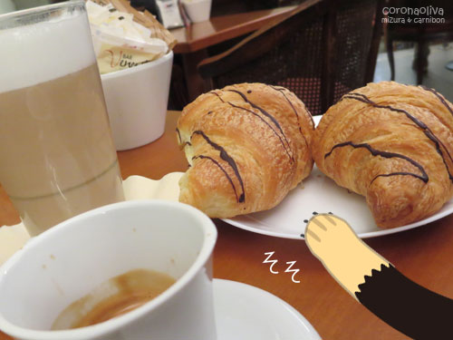 ヒョコホルネ、カッフェ、ラッテマキアートォ～