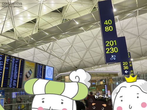 トランスファーの香港でパシャリ。関空までもう少し～「自撮りとやらはやはり難しいですねぇミヅーラさまぁ」