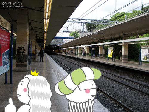 乗り換えた先の地下鉄ピラミデ駅。ここから地下へ下りテルミニ駅へ