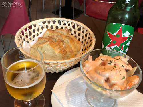 フツーにンマいアンティパストのCocktail di Gamberotti