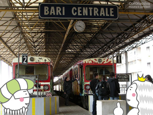 ちゃんとありましたマテーラ行き。駅員も無愛想ながら「1回乗り換え」と教えてくれる