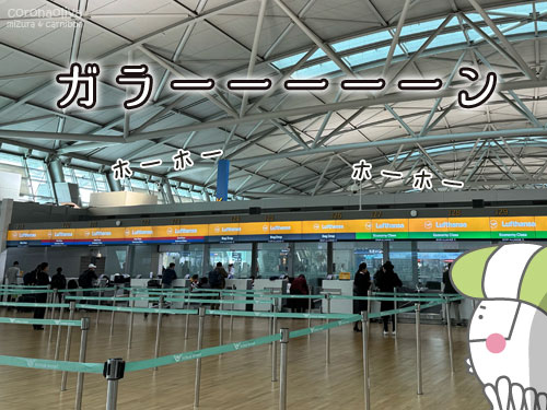 みんなWebチェックインするからかカウンターはガラガラ