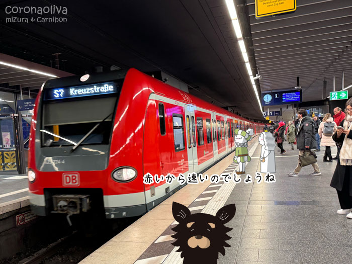 空港行きはS1とS8が交互に来ますよぉ